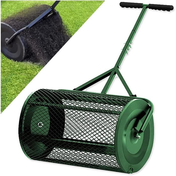 AVFORA Epandeur Gazon, Rouleau Gazon avec Réglable Poignée, Peat Moss