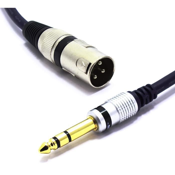 Câbles Stéréo Jack - Xlr Mâle Vers 6.35mm Audio Câble Microphone 1.5m  Vitalco Jack 6.35 Ts 3 Broches Connecteur - Cdiscount Instruments de musique