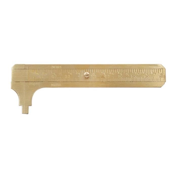 Pied à Coulisse Plastique Double échelle - Mesure 0-80 Mm (mm Et Pouces) - Pour Bijoux, Antiquités, Bricolage - Rose - 3