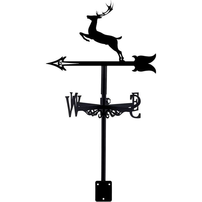 Girouette En Métal Girouette De Jardin Chat Et Papillon Indicateur De