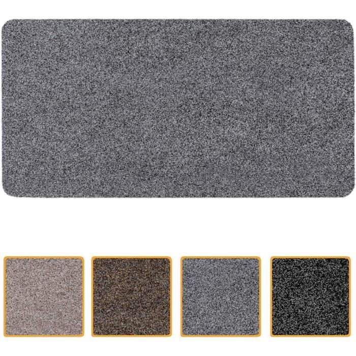 Tapis De Couloir 50x150cm Gris Clair - Paillasson D'entrée Antidérapant Et Lavable