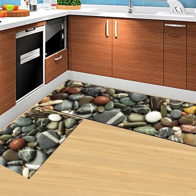 2 pieces tapis de cuisine tapis cuisine antiderapant absorbent lavable en machine 40 60 40 120cm pierre achat vente tapis de bain cdiscount