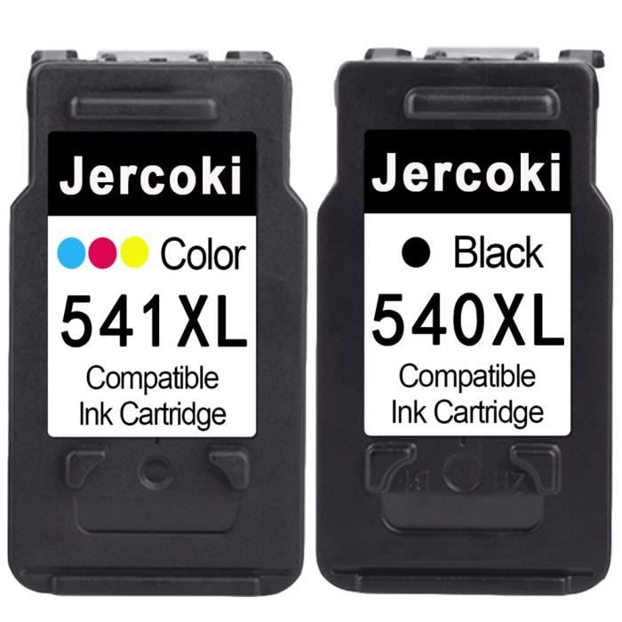 Cartouches d'encre compatibles pour Canon PIXMA - JERCOKI - PG-540 CL-541  XL - Noir - Pack de 2 - Cdiscount Informatique