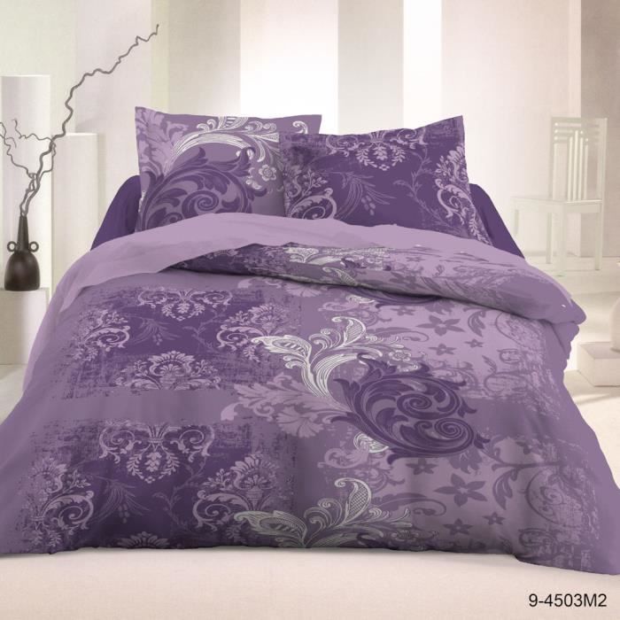 HOUSSE DE COUETTE - BAROQUE - 2 PLACES - 100% COTON 57 Fils - Cdiscount