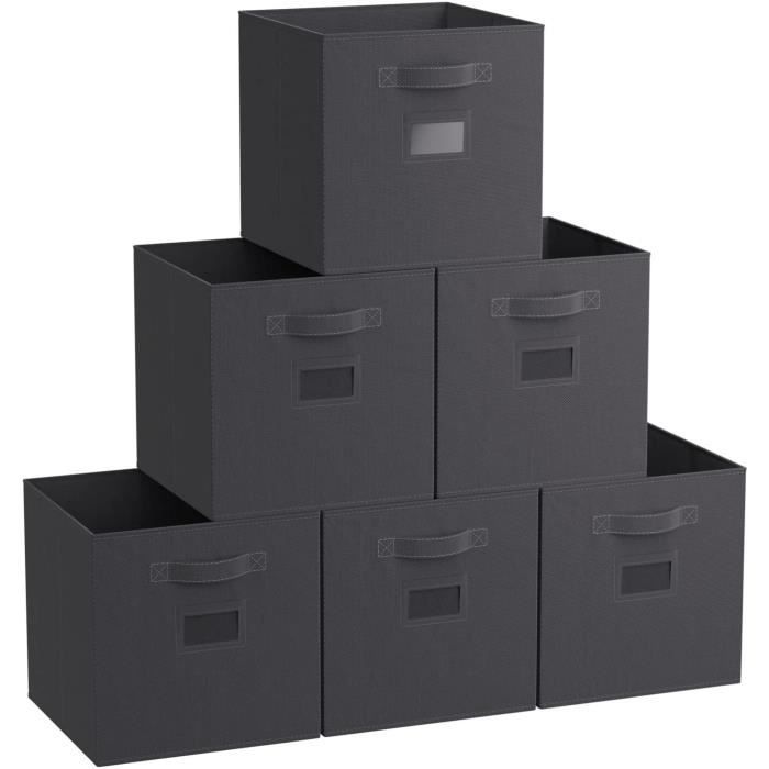 Clastyle Lot De 3 Boîtes De Rangement Pliables 30x30x30 Cm – Paniers Cube Camping Thème Montagne