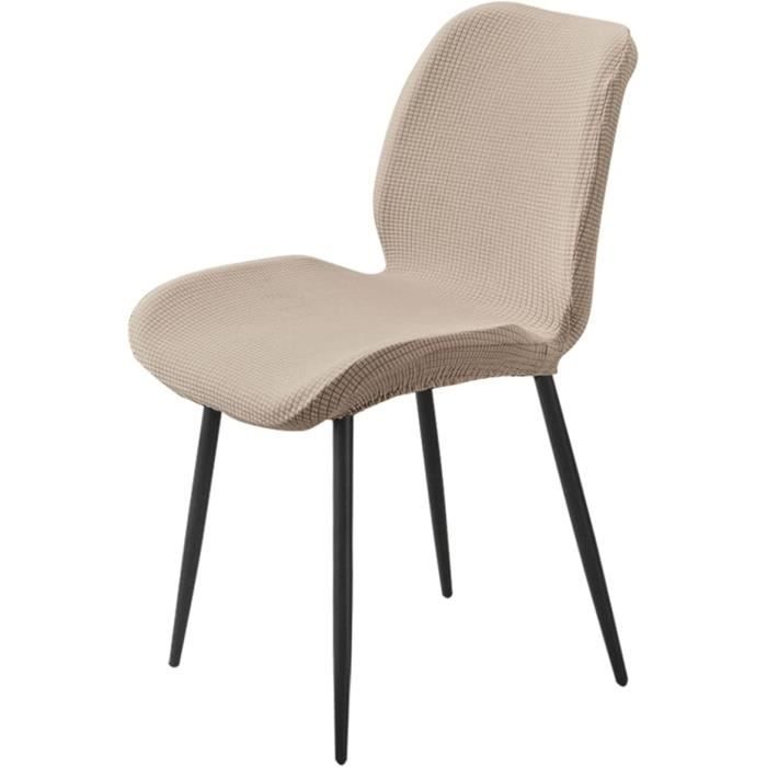 Housse De Chaise Extensible Universelle En Coton 96 % Facile D'entretien Et Infroissable, Taupe