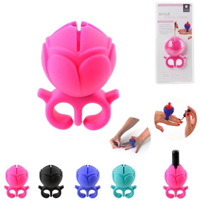 1 Bague Porte Vernis Silicone Special Manucure Plus Aucun