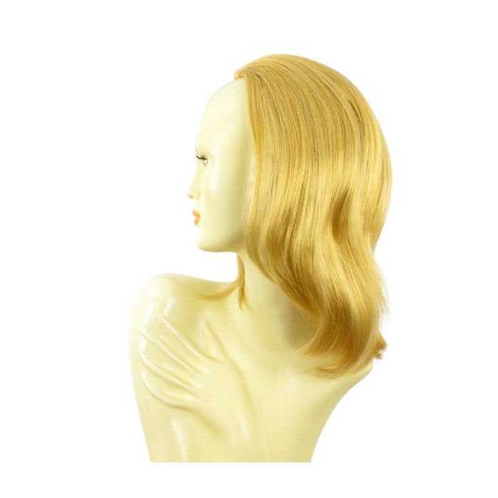 Demi-perruque Synthétique Lisse – Longueur 40 Cm – Blond Clair Doré – Bonnet Moyen