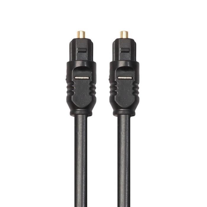 INECK® Câble optique numérique 2m - 2 mètre - Haute Résolution Professionnel TosLink - Compatible avec PS3, PS4, Xbox One, les