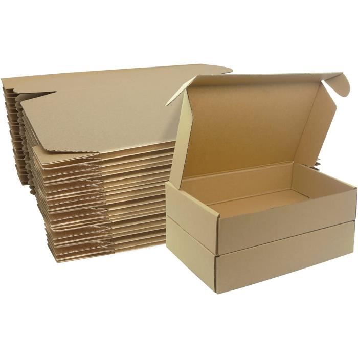 STRBOXONG Lot De 10 Boîtes D'Expédition Carton Ondulé Petites 130x90x40 Mm - Emballage Robuste Pour Colis, Cadeaux Et Stockage