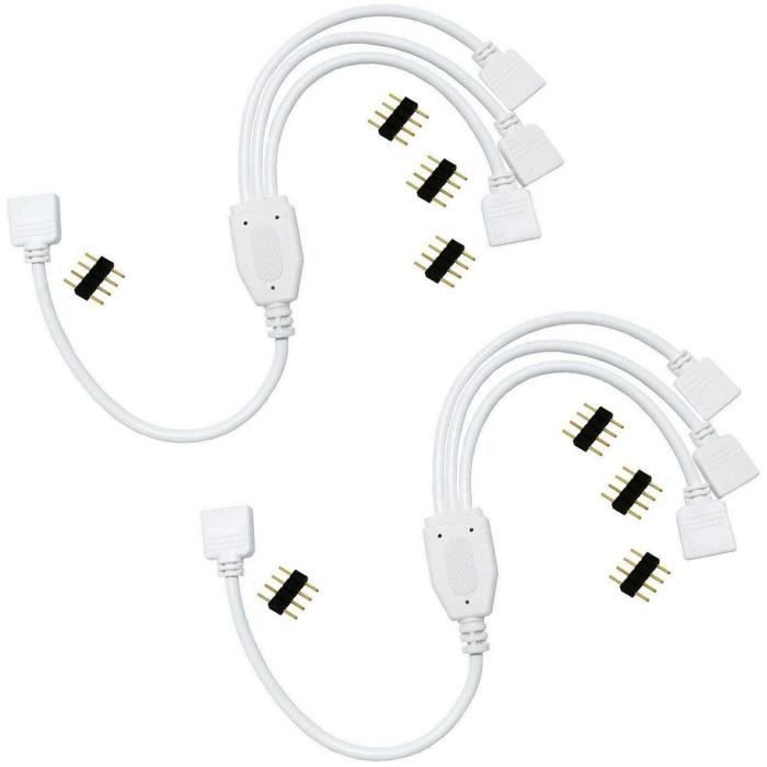 Folgemir Connecteur D'Angle Pour Ruban De Led Rgb, 4 Pin Connecteurs L
