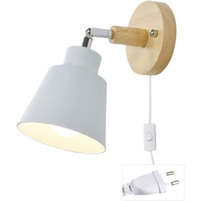 Applique Murale LED KAWELL 12W - Bras Rotatifs 300° - Interrupteur Intégré - Pour Chambre, Salon, Couloir