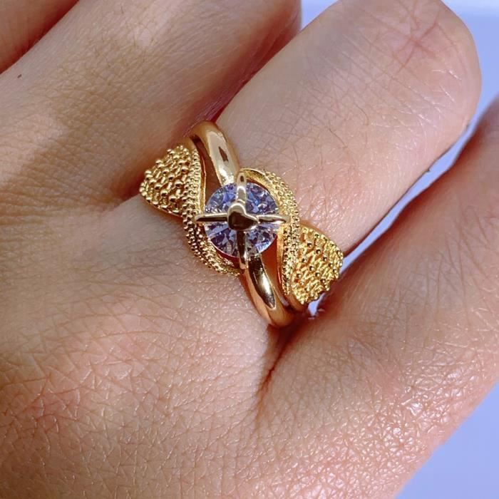 003 6 LUALA bague en or Rose pour femme magnifique bijou de