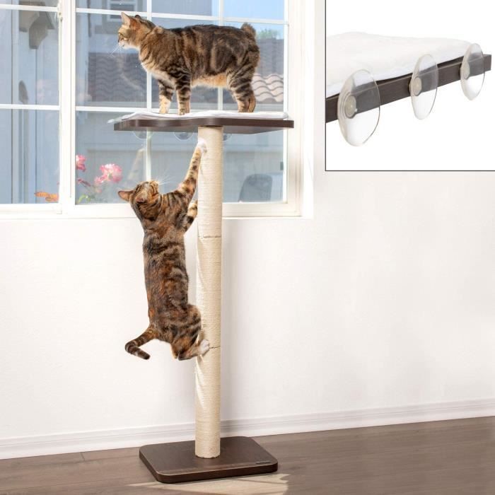 Petfusion Ultimate Fenetre Arbre A Chat Avec Perchoir En Sisal Montage Facile 114 Cm Cdiscount Animalerie