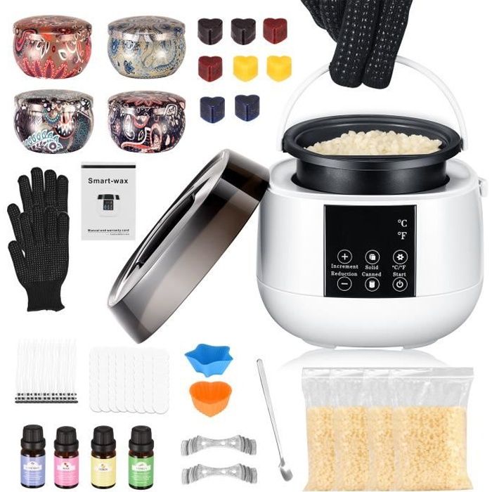 DIY Bougies Kit, Kit de Fabrication de Bougies Bricolage, Kit de Fabrication de Bougies de Cire Bricolage parfumées, Machine de