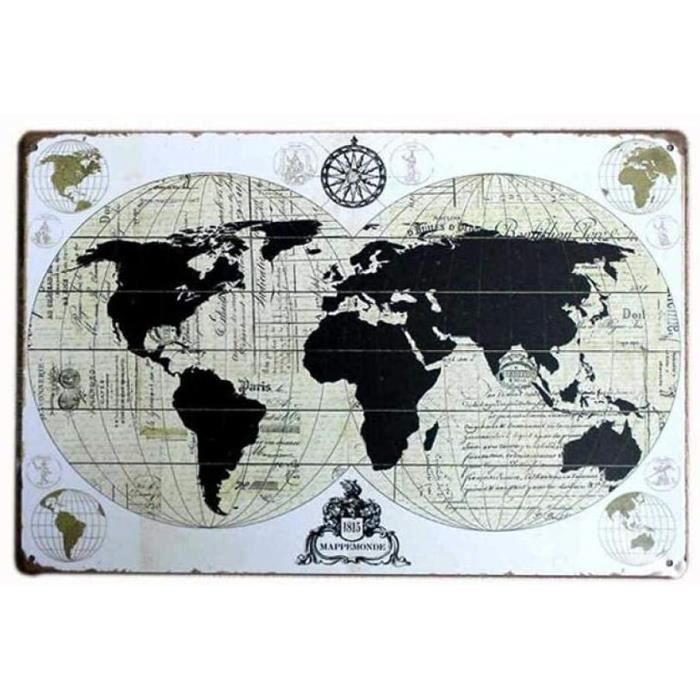 Plaque Métal Vintage Chocolat Chaud – Décoration Murale 20 X 30 Cm, Effet Rouillé, Intérieur/extérieur