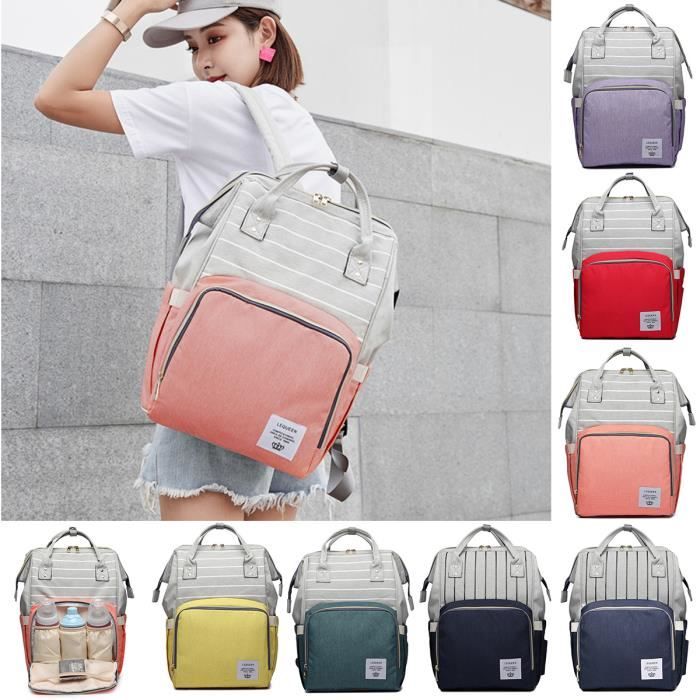 Sac A Dos A Langer Bebe Etanche Avec Matelas A Langer Momie Mode Raye Gris Avec Vert Fonce Sac A Dos Voyage Fourre Tout Achat Vente Sac A Langer 8272135640822 Cdiscount