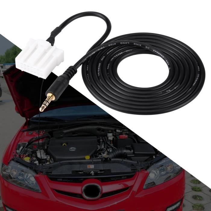 Adaptateur de câble Aux Audio de voiture Interface CD Jack 3.5mm pour Mazda 2 3 5 6 2006-2013-TIP