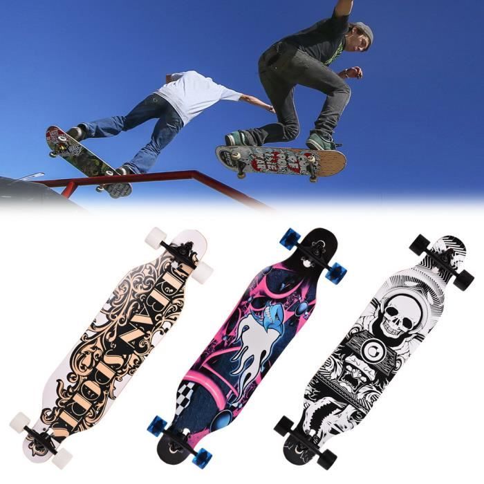 Planche à roulettes pour adultes à double planche déformée en érable