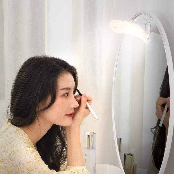 baseus led miroir lumière coiffeuse maquillage lumière pour salle de bain réglable tactile maquillage miroir