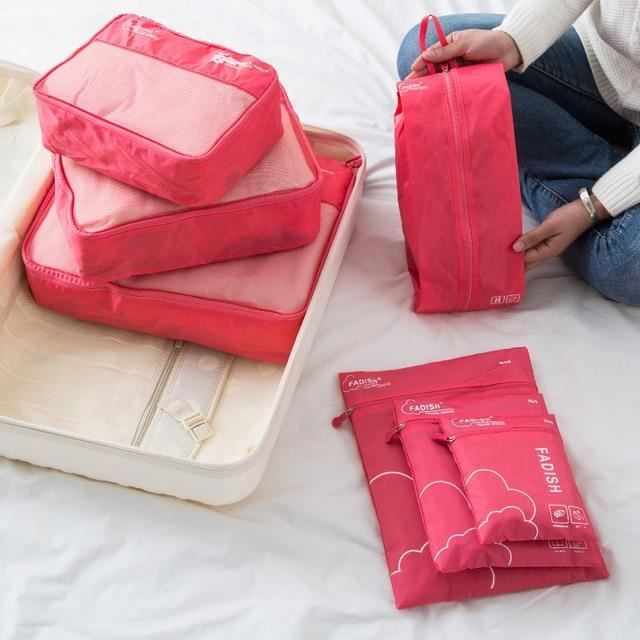 Sac à Chaussures De Voyage Transparent - Lot De 5 Housses Imperméables Avec Cordon