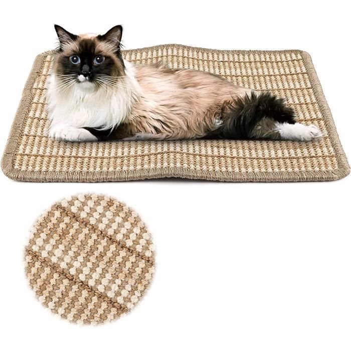 Griffoir Pour Chat Ovale En Sisal 60x40x8 Cm - Planche à Gratter Et Couchage - Protection Meubles, Soin Des Griffes
