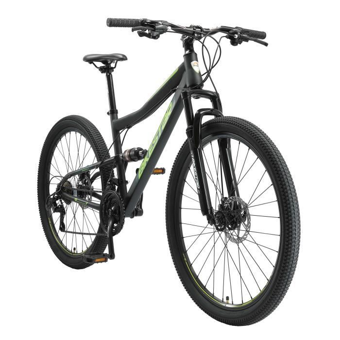 VTT tout-suspendu BIKESTAR 27.5 Pouces 21 vitesses Shimano avec frein à disque Noir