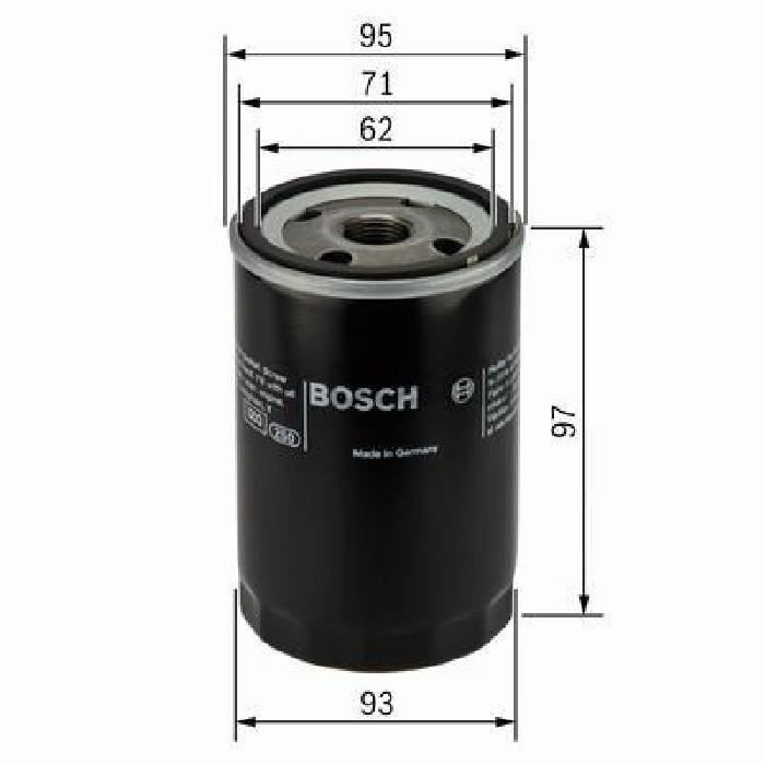 Filtre a huile Bosch 0986452003 P2003 Daihatsu compatible Nissan Toyota VW