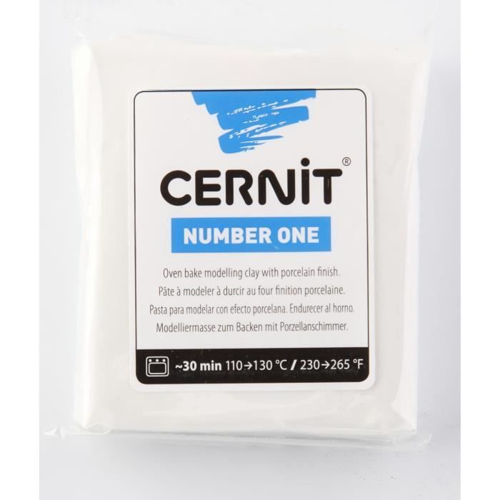 Pâte Cernit n°1 - 56 g - Blanc opaque - Cernit
