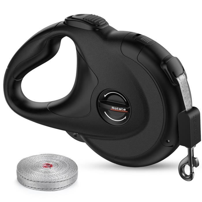 Laisse Rétractable pour Chien - 4m de Laisse Extensible Sans Enchevêtrement pour Petits Chiens Moyens jusquà 50kg