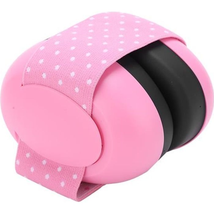 Protection auditive pour bébé - CIKONIELF - Cache-oreille rose - Isolation phonique - Tour de tête max 50 cm