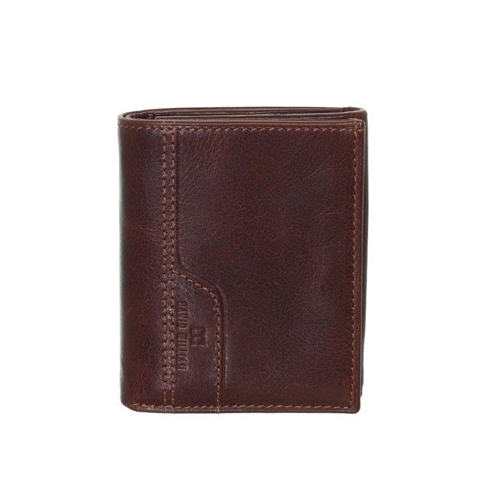 Porte-monnaie David William en cuir ref lhc40834-marron-8*10*2