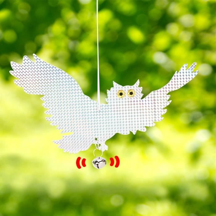 Hedoc Leurre de Hibou avec tête rotative, Épouvantail Naturel Faux