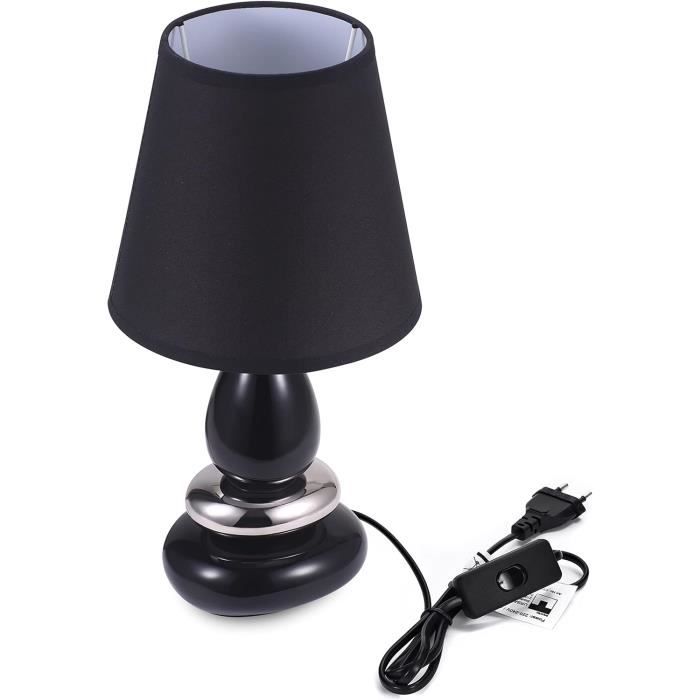 Lampe De Chevet ANNA – Style Classique Moderne – Noir Bruni Et Or – Fait Main (Neuve)