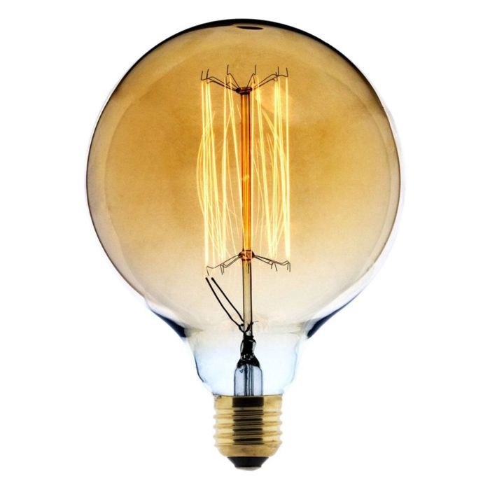 Ampoule Déco filament carbone Globe Ø125 25W E27 2700K (blanc chaud