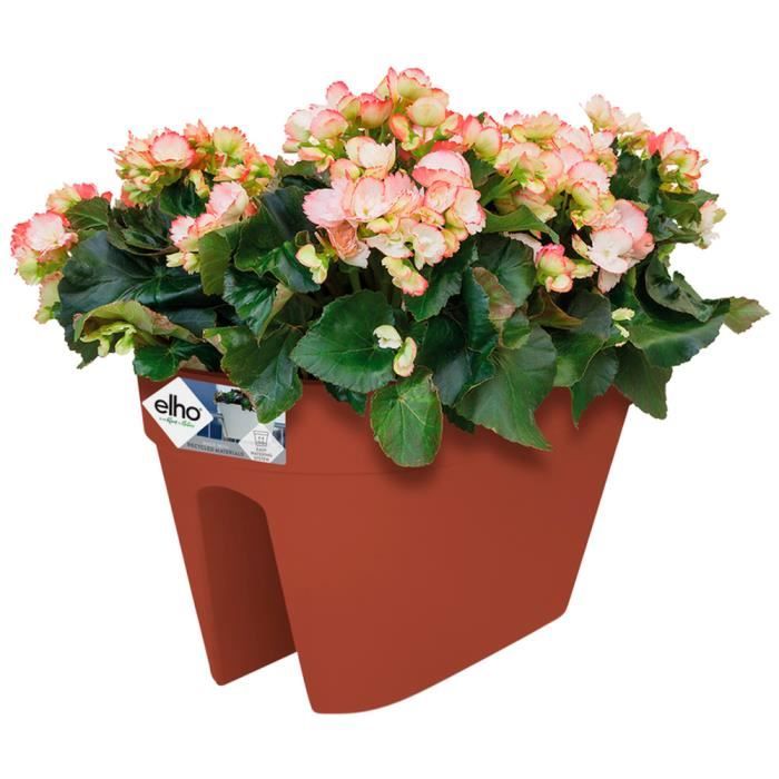 Pot de fleurs pour balcon 50 x 26 x 29 cm Jardinière en plastique Bac à fleurs pour jardin extérieur