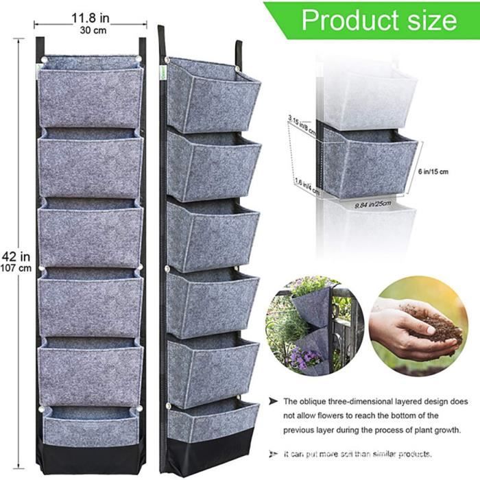 Jardinière Murale En Bois Suspendue – Support Plantes Fleurs Artificielles, Style Rustique - 2