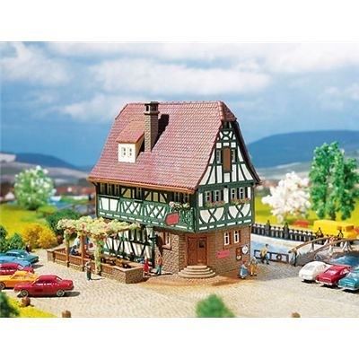 Kit Modélisme Faller - Brasserie Plein Air - Échelle HO 1:87 - À Assembler - Pour Réseau Ferroviaire Miniature - 2
