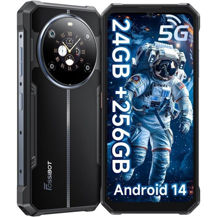 5G Smartphone Robuste FOSSiBOT F109 - 24Go + 256Go - 10600mAh - 675 - 50MP - Android 14 IP68 Antichoc NFC GPS Double SIM - Bleu