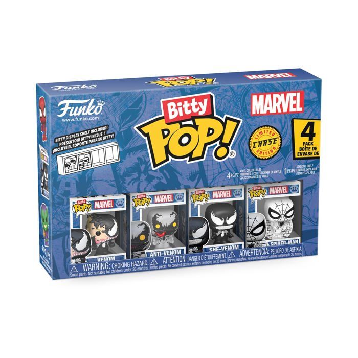 Figurines Funko Bitty Pop! Spider Man 4 Pack Variantes Rares Mini Figurine Mystère
