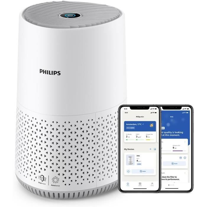 Purificateur dair - Philips - AC0651/10 - Économe en énergie - Capteur intelligent - Blanc