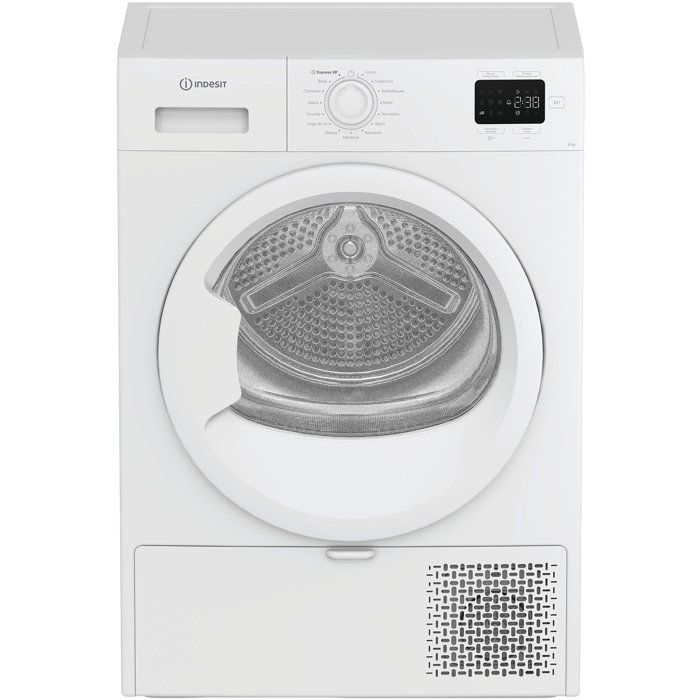 Sèche linge pompe à chaleur INDESIT CYSD83DWWFRX 8 kg Induction L60cm Classe D