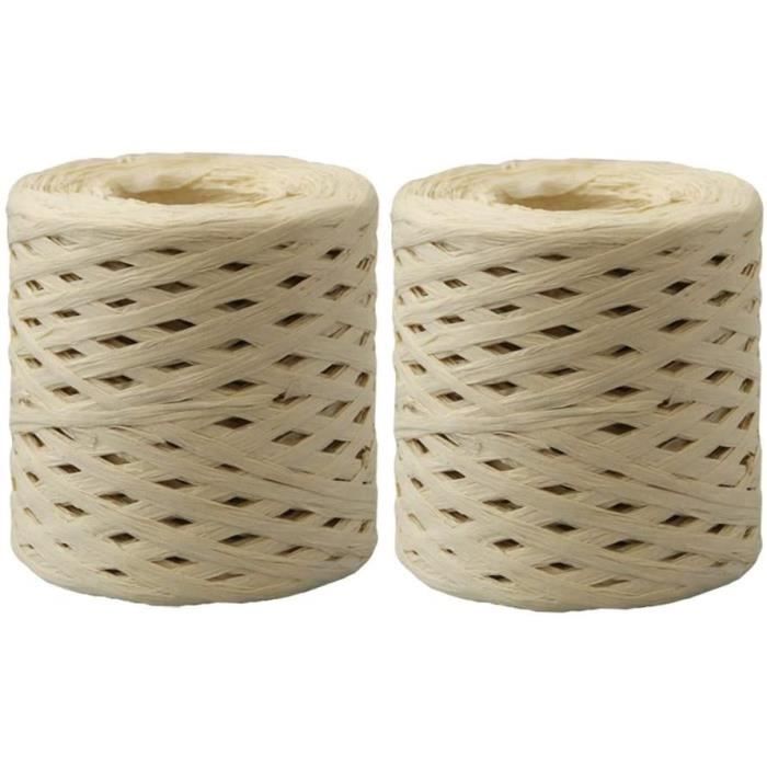 Ruban Décoratif Polycoton Furlanis - 10 Mm X 25 M - Blanc Naturel - Fabriqué En Italie - Pour Emballage, Faveurs - 2