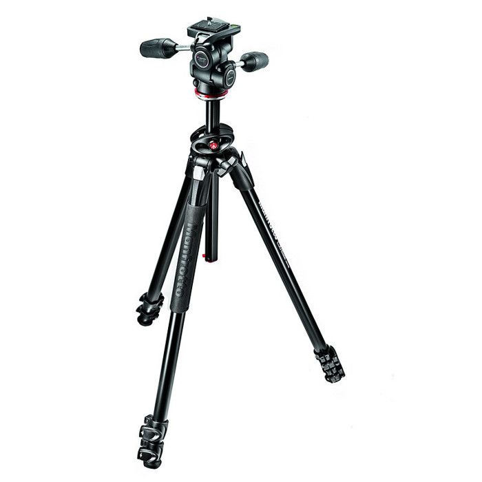 Trépied Kit 290 Dual 90° + rotule MH804-3W - MANFROTTO - MK290DUA3-3W - Aluminium - 4 kg