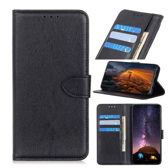 Housse étui Cuir Slim Noir Pour Sony Xperia Z (LT36i/LT36h) – Coque Anti-chocs