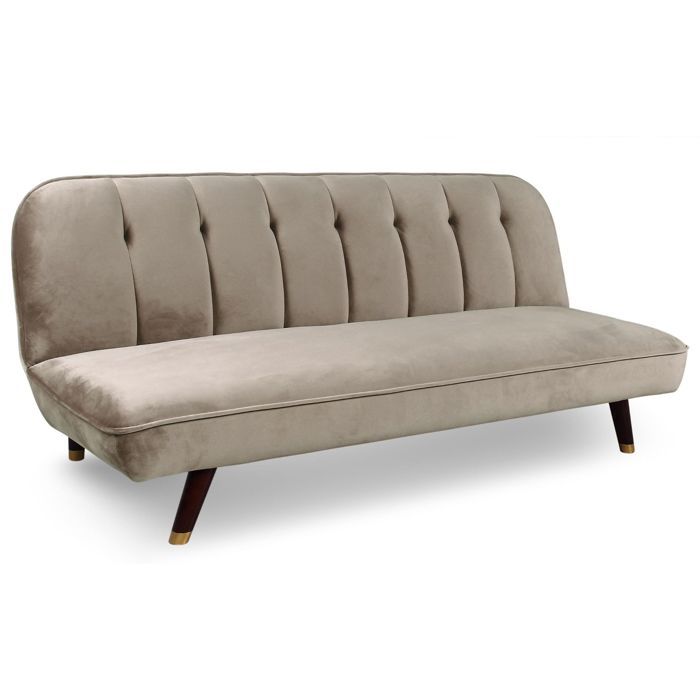 canape convertible clic clac olympia velours taupe cdiscount maison