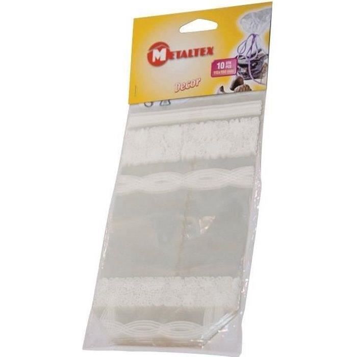 Sachet en cellophane - décor dentelle - lot de 10