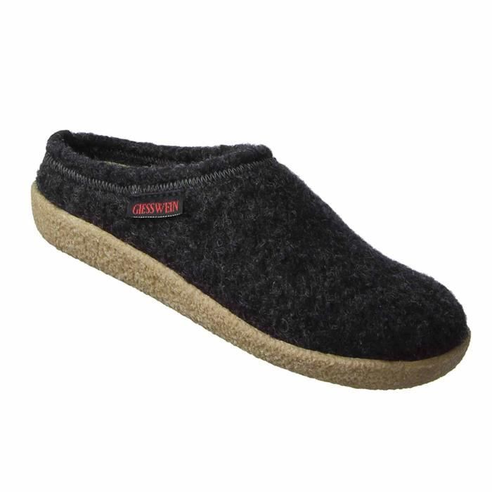 Chausson en laine Giesswein Veitsch Gris Anthrazit Adulte