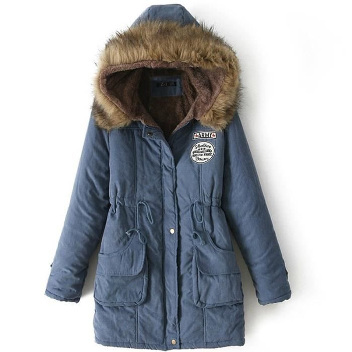 Parka Femme Parka ?� glissi?�re Parka d?�contract?� ?� manches longues Parka ?� capuche Parka imprim?� 