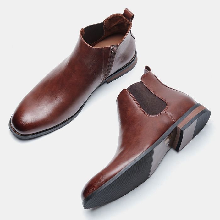 Bottes Cow-boy Femme En Cuir Synthétique - Montantes Jusqu'au Genou - Taille 42 Marron - Confortables Et élégantes - 2
